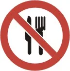 P 560 — PROHIBITION PICTOGRAM - NO FOOD OR DRINK